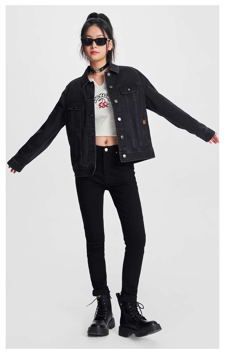 クラシック ハイカラー デニムジャケット