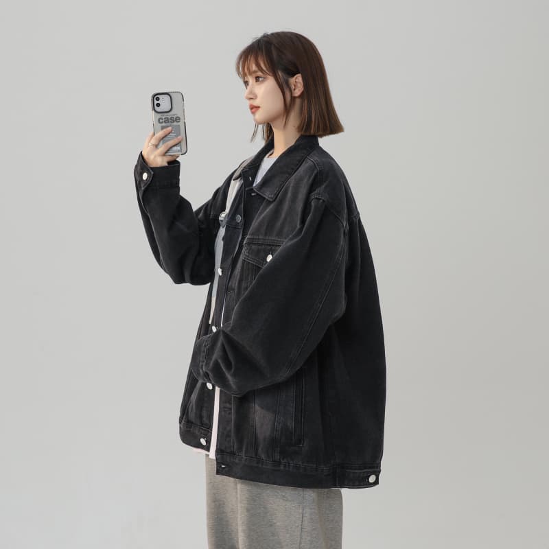 デニムジャケット ゆったりシルエット オーバーサイズデニムジャケット