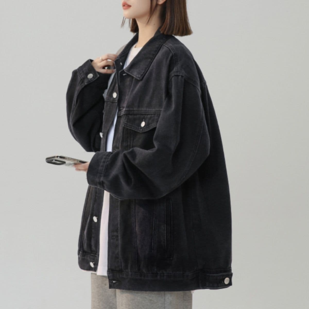 デニムジャケット ゆったりシルエット オーバーサイズデニムジャケット