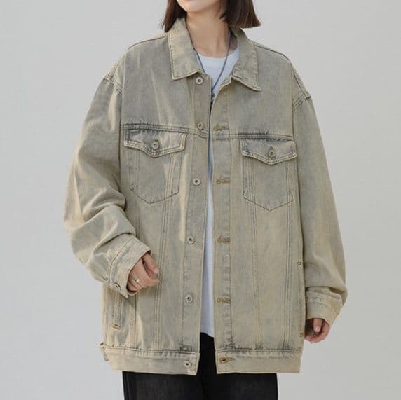 デニムジャケット ゆったりシルエット オーバーサイズデニムジャケット