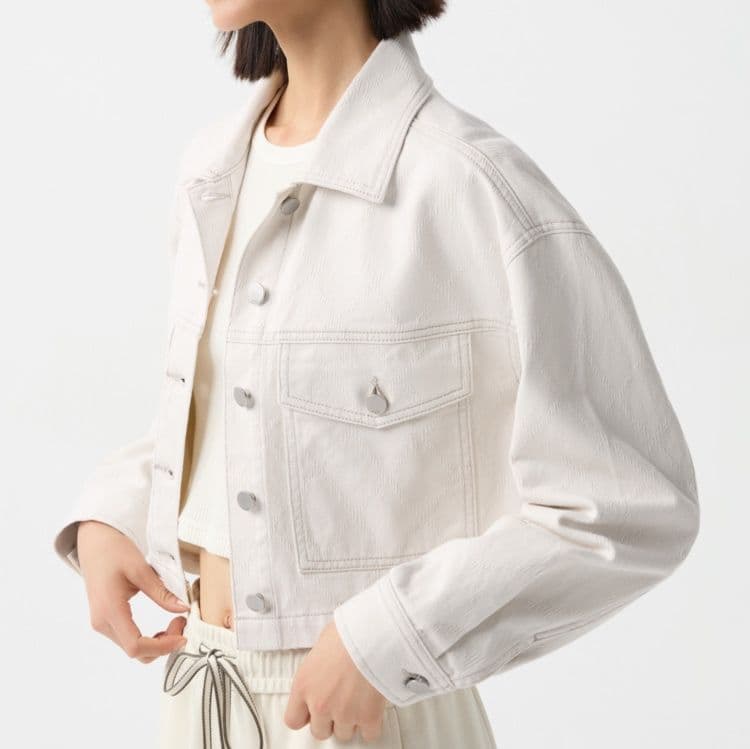 デニムジャケット クロップド丈デニムジャケット