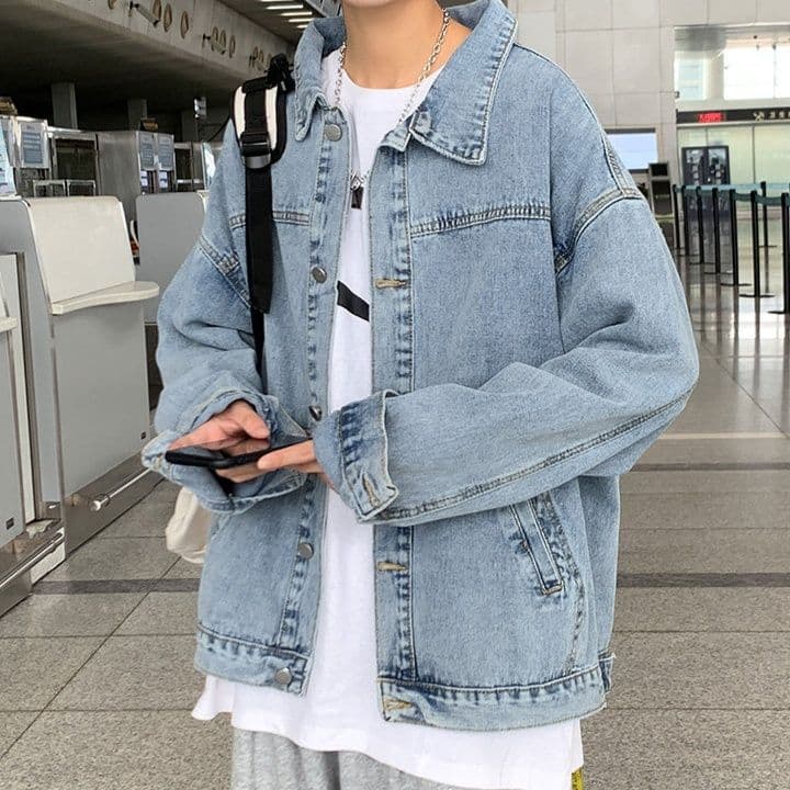ゆったりシルエット オーバーサイズ ヴィンテージ風デニムジャケット