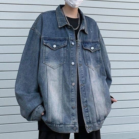 デニムジャケット オーバーサイズ ヴィンテージ風ゆったり