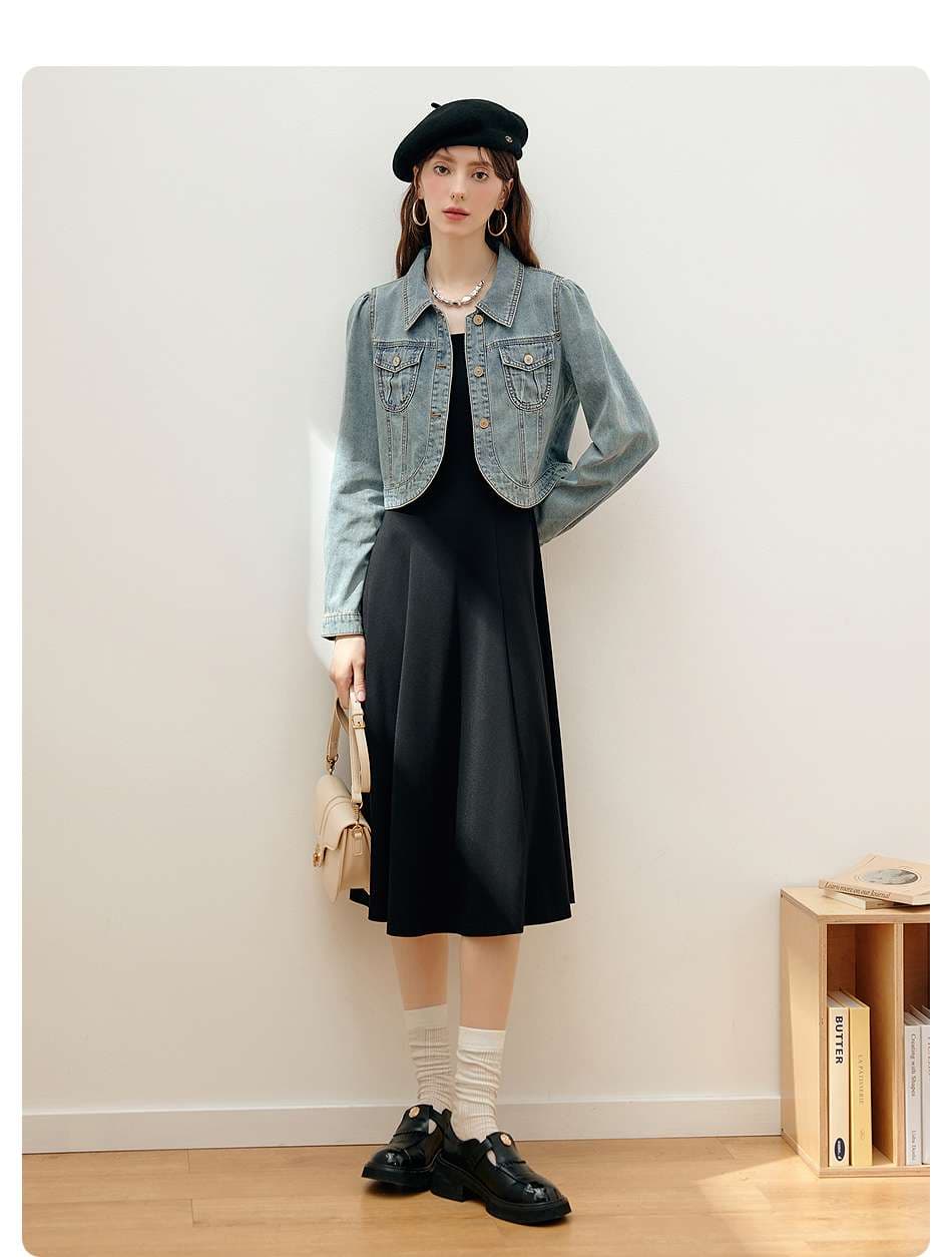 ミニ丈デニムジャケット