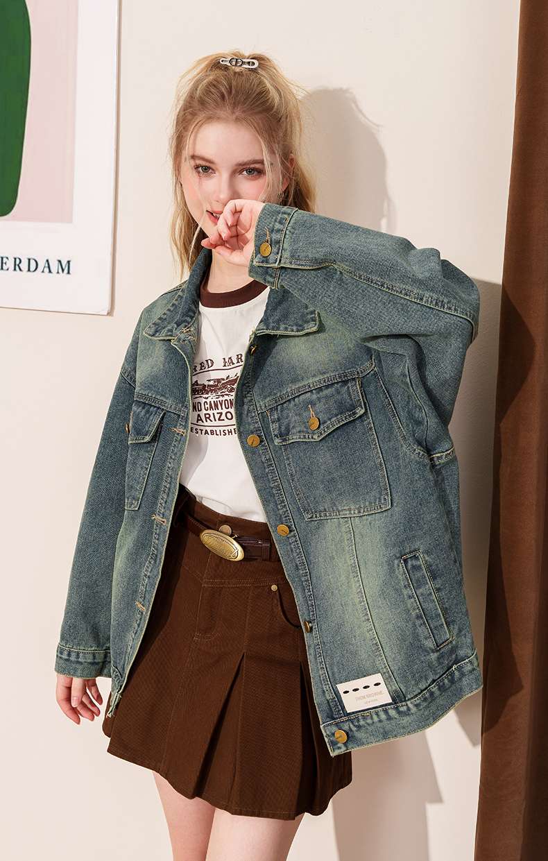 ゆったりカジュアルデニムジャケット