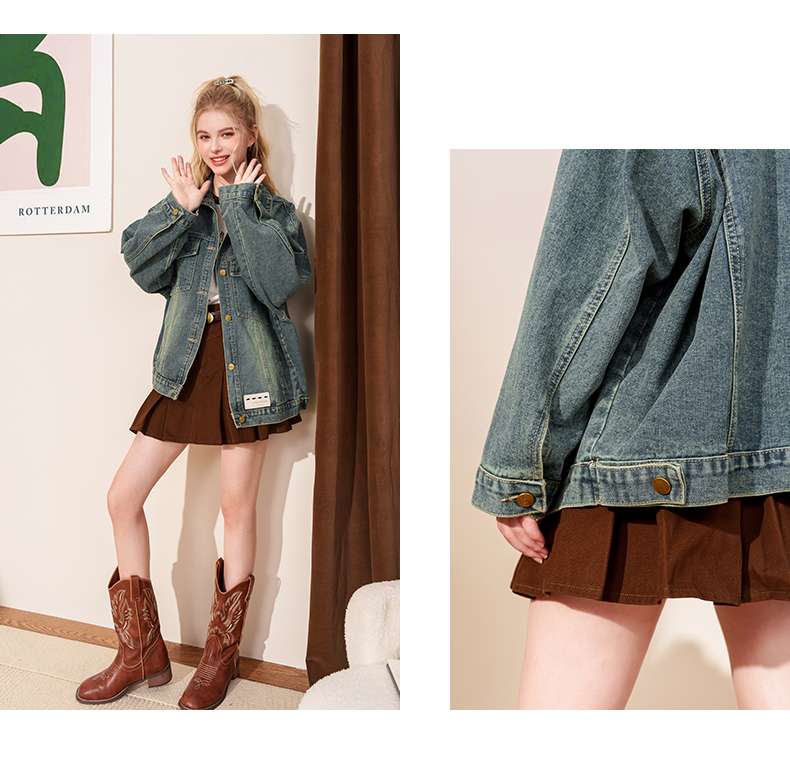 ゆったりカジュアルデニムジャケット