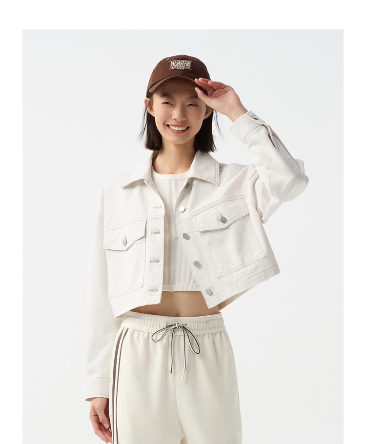 デニムジャケット クロップド丈デニムジャケット