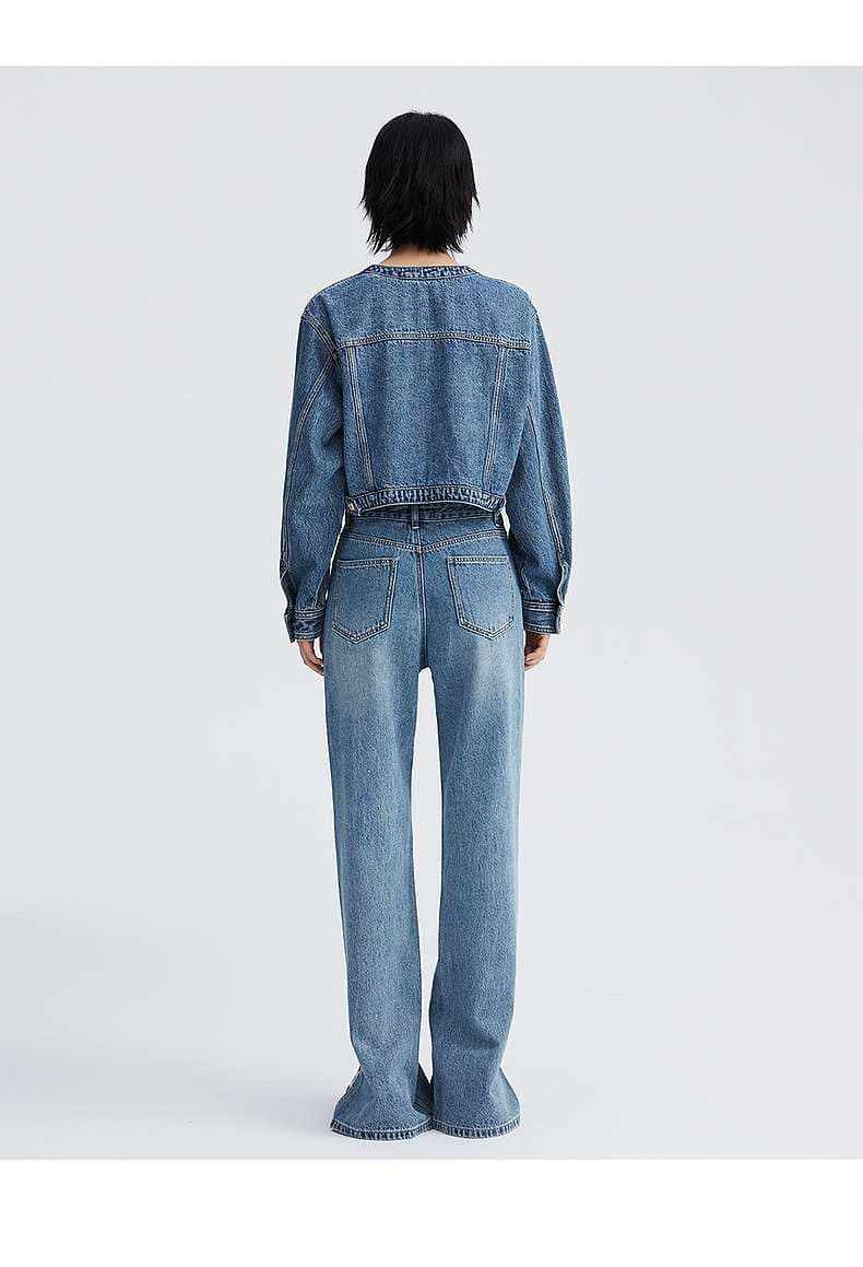 クロップドデニムジャケット