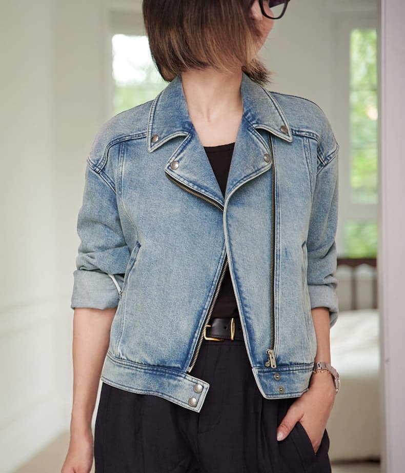 デニムジャケット ライダーズデニムジャケット