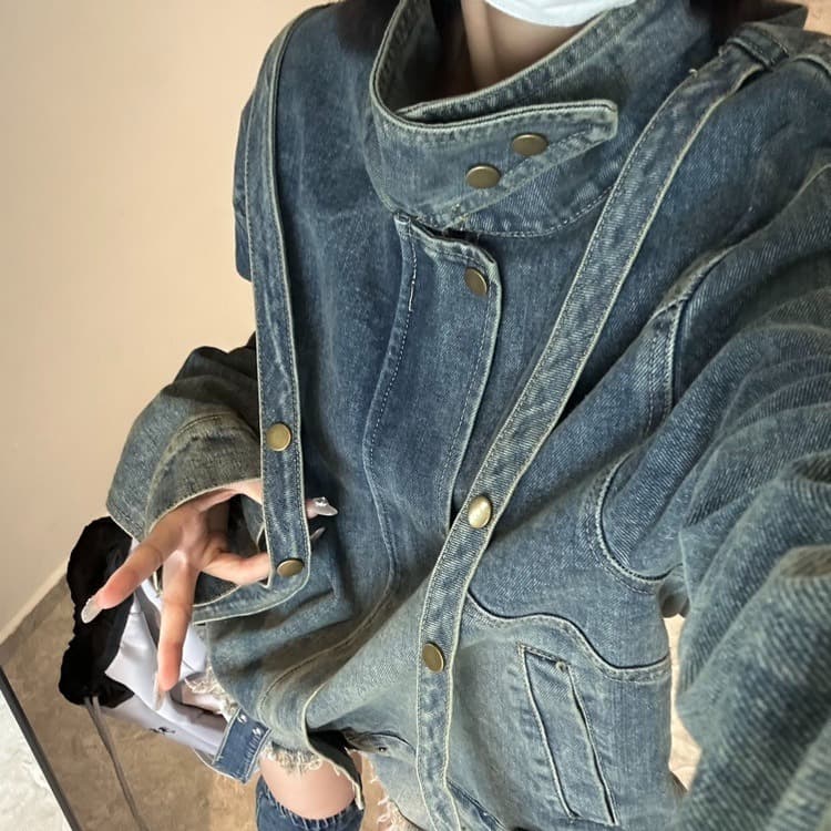 おしゃれスナップデニムジャケット