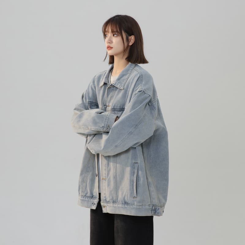 デニムジャケット ゆったりシルエット オーバーサイズデニムジャケット