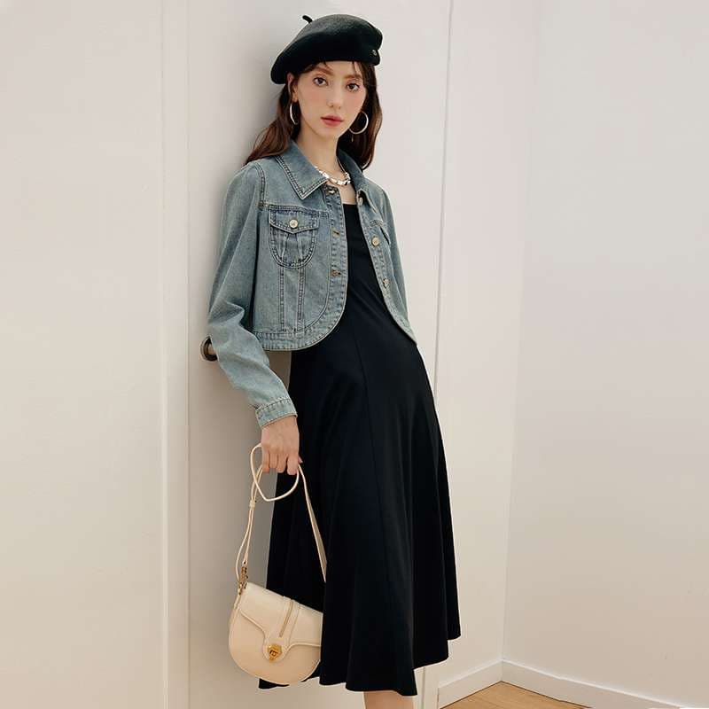 ミニ丈デニムジャケット