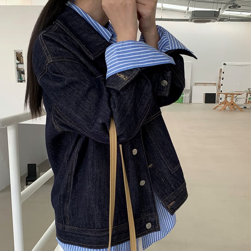 シンプルベーシックデニムジャケット
