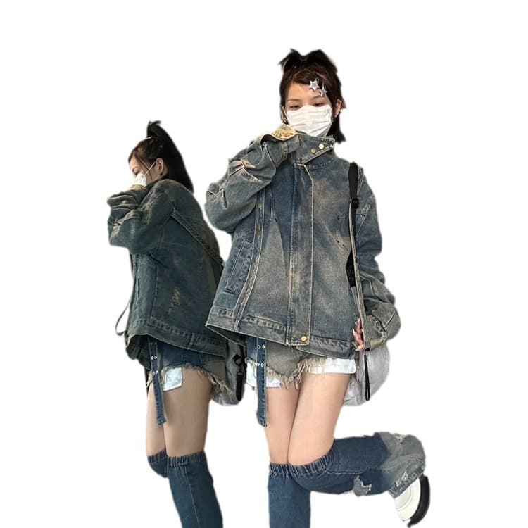 おしゃれスナップデニムジャケット
