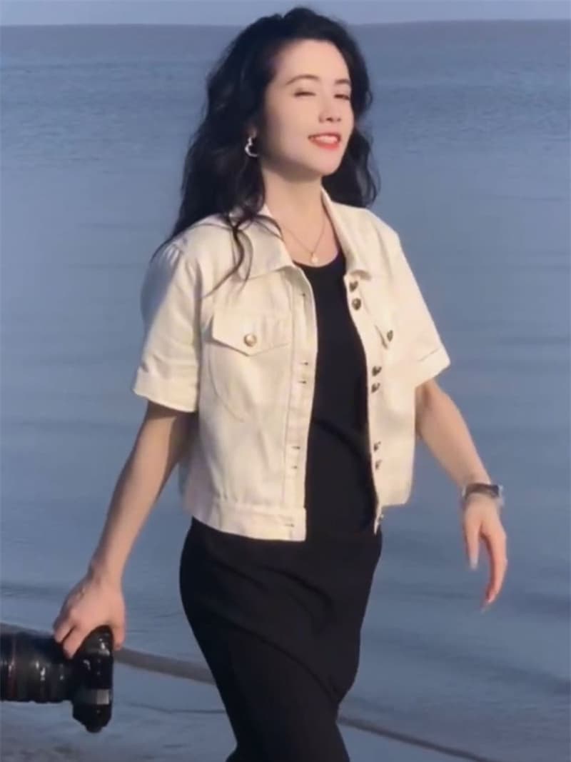 デニムジャケット 夏の風そよぐ半袖デニムジャケット