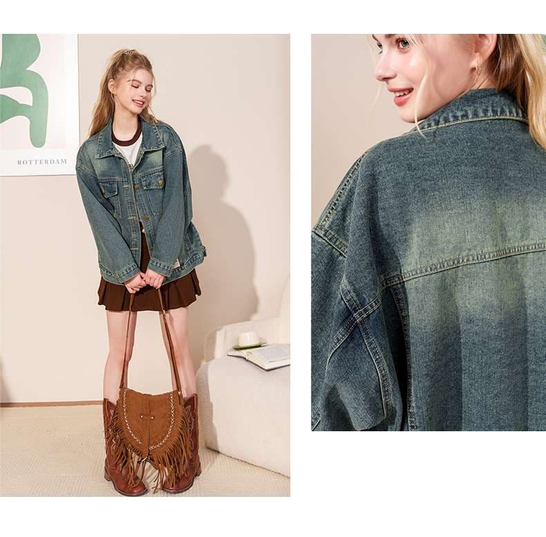 ゆったりカジュアルデニムジャケット
