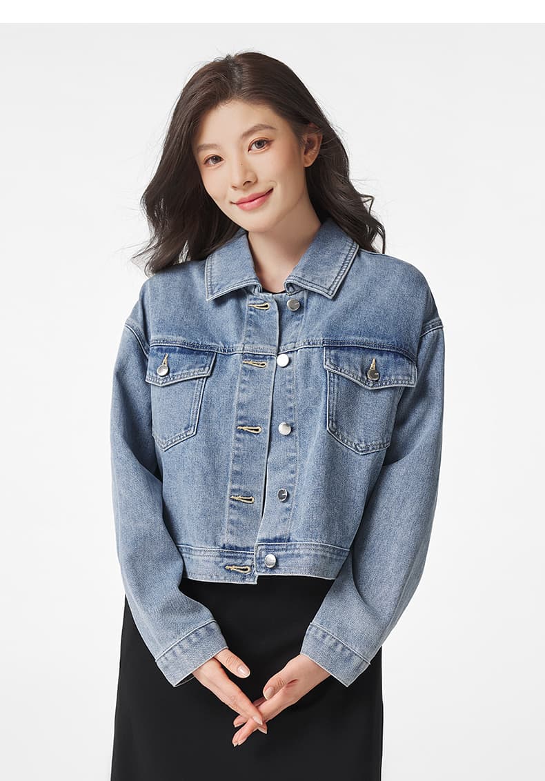 デニムジャケット クロップド丈デニムジャケット