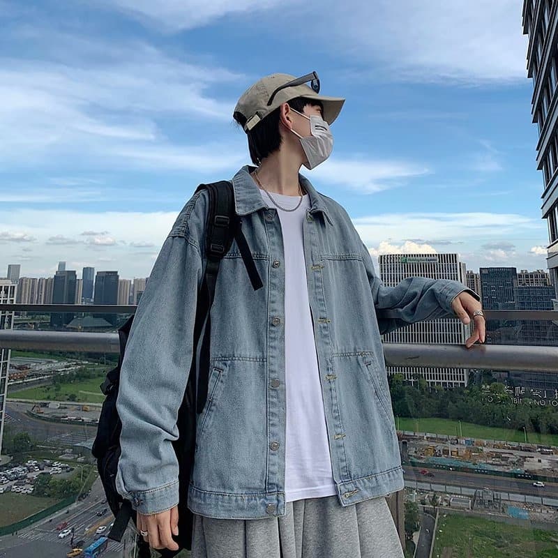 ゆったりシルエット長袖デニムジャケット