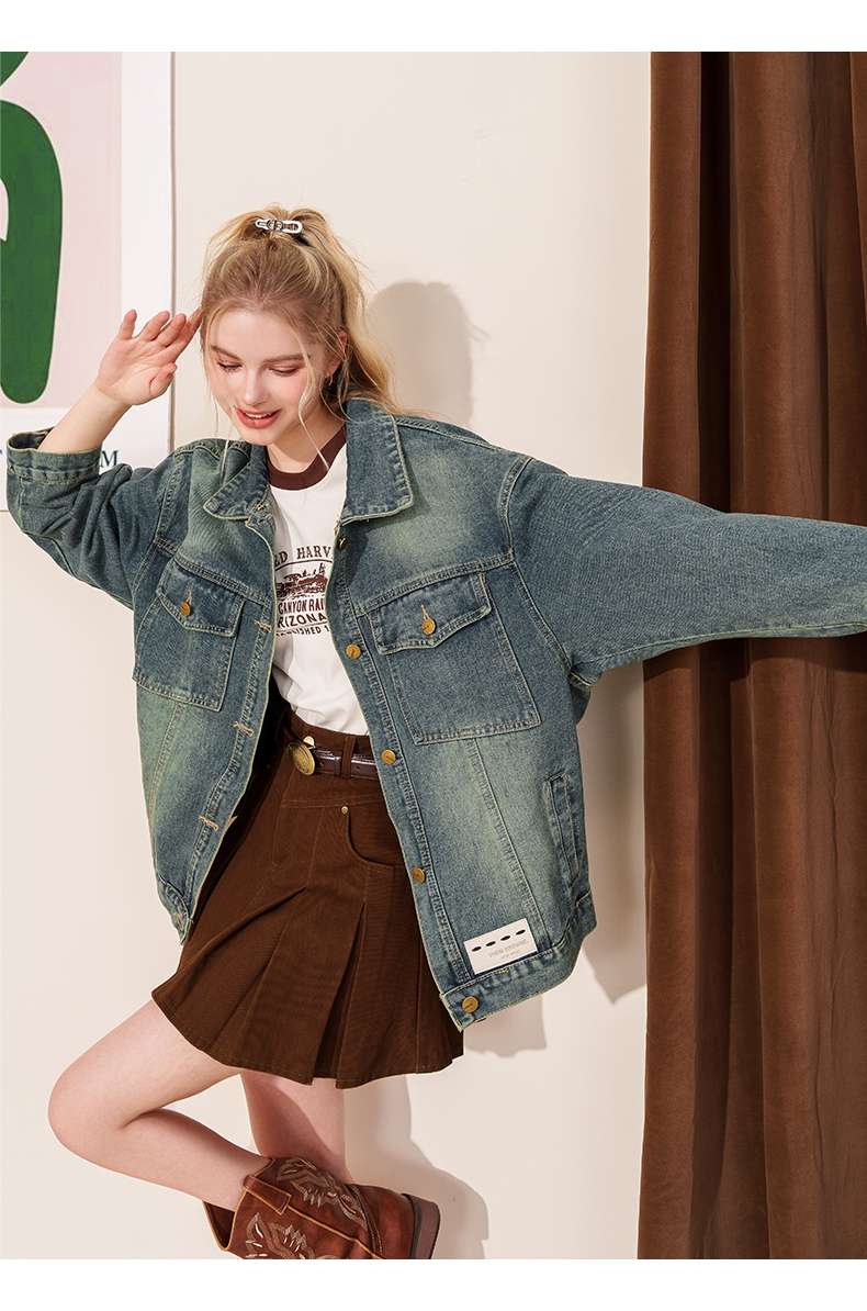 ゆったりカジュアルデニムジャケット