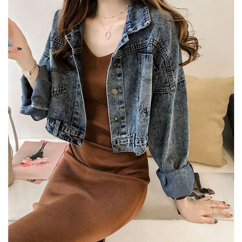 ゆるシルエットクロップド丈デニムジャケット