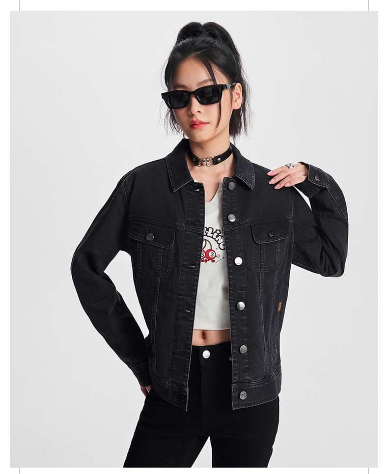 クラシック ハイカラー デニムジャケット