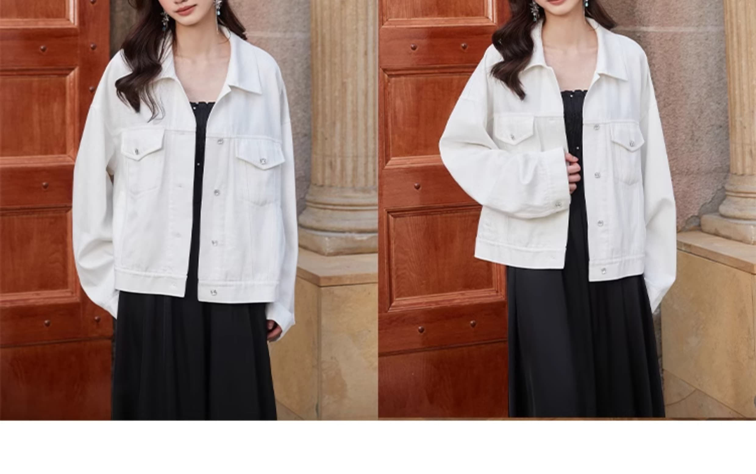 デニムジャケット 上品ゆったりシルエットジャケット