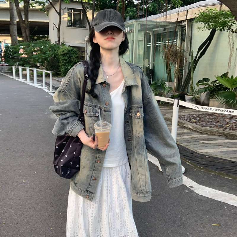 ゆったりシルエットカジュアルデニムジャケット