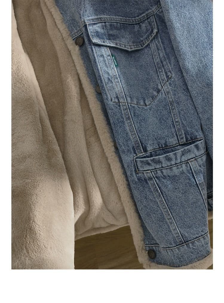 ボアライナー付きデニムジャケット