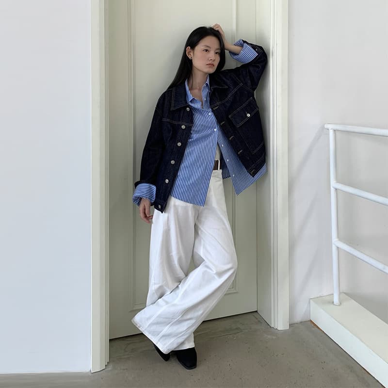 シンプルベーシックデニムジャケット