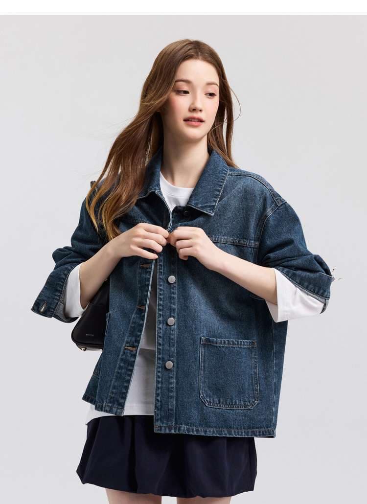 ゆったりシルエット デニムジャケット