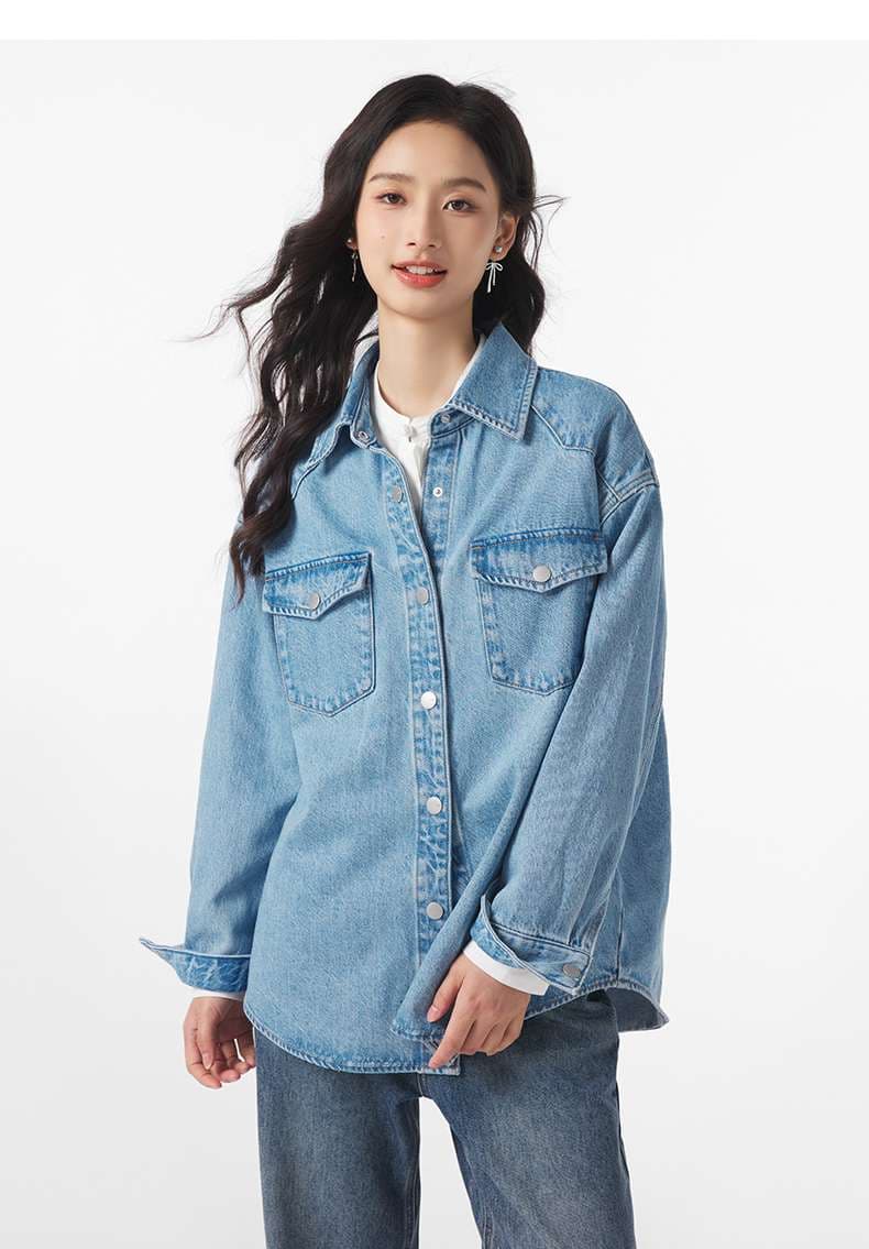 カジュアルゆったりデニムジャケット
