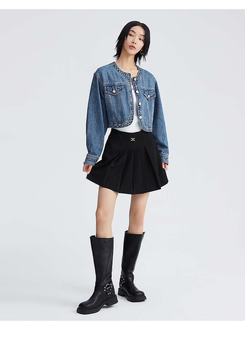 クロップドデニムジャケット