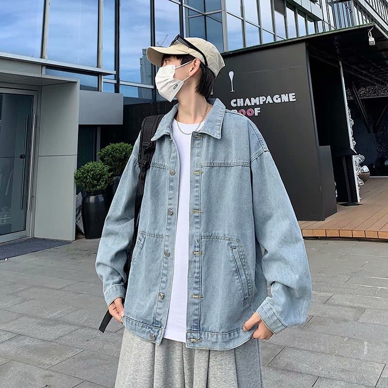 ゆったりシルエット長袖デニムジャケット