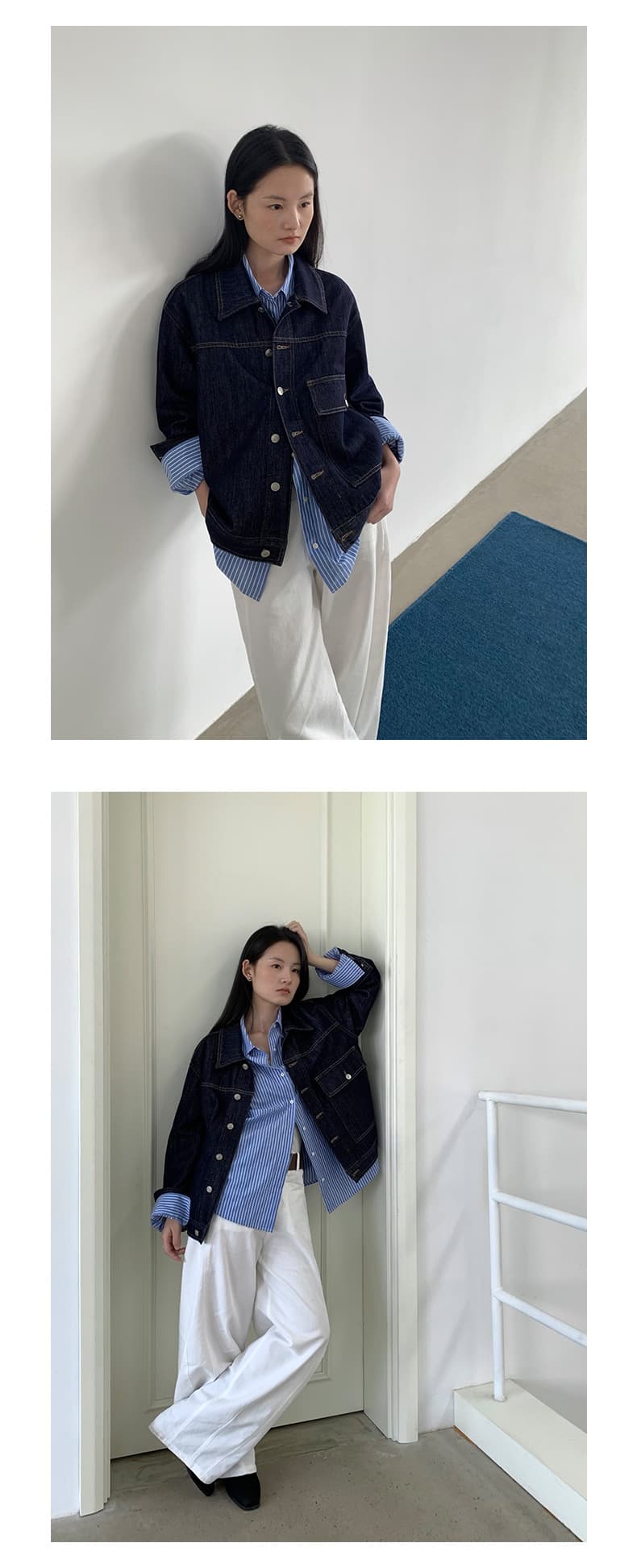 シンプルベーシックデニムジャケット