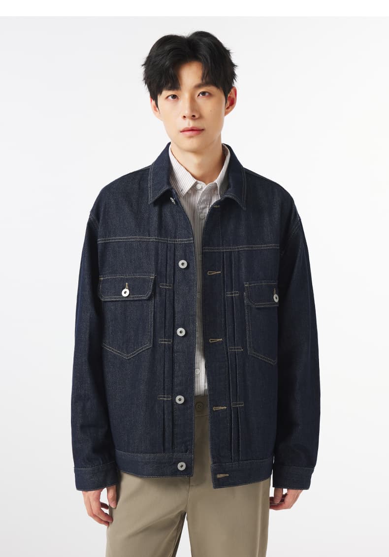 デニムジャケット ヴィンテージ加工 定番デニムジャケット