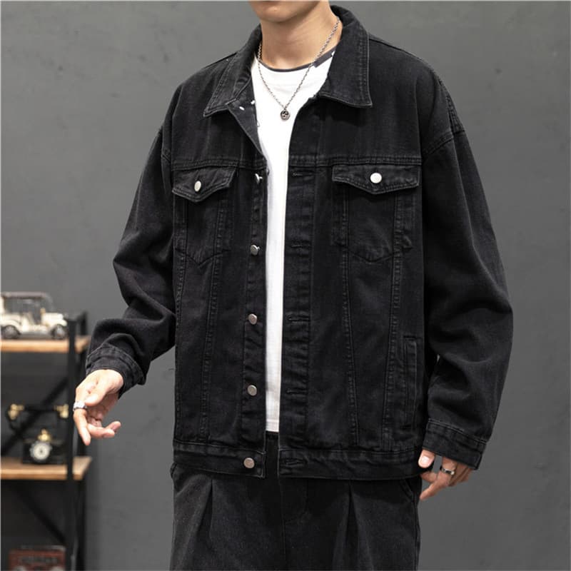 デニムジャケット ゆったりシルエット定番メンズデニムジャケット