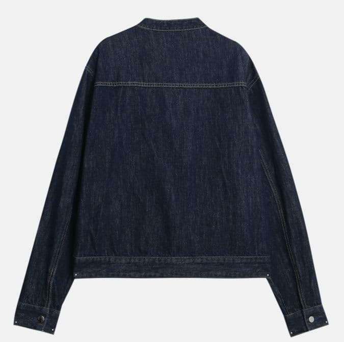 デニムジャケット シンプル上品 ゆったりデニムジャケット