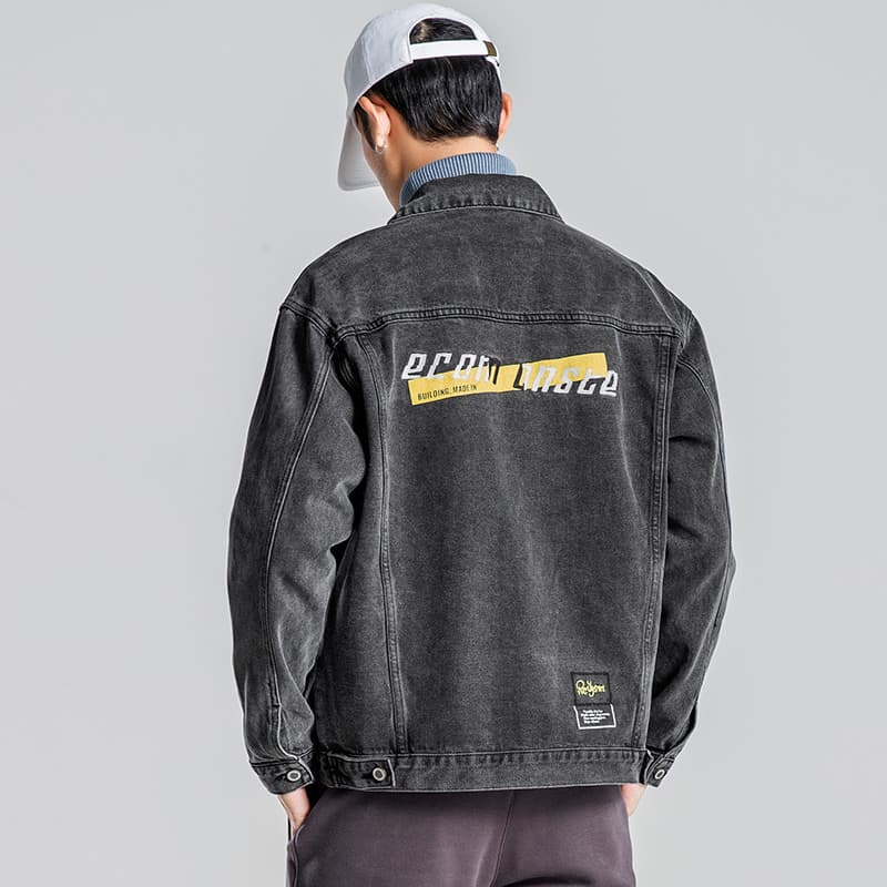 デニムジャケット カジュアル古着風デニムアウター