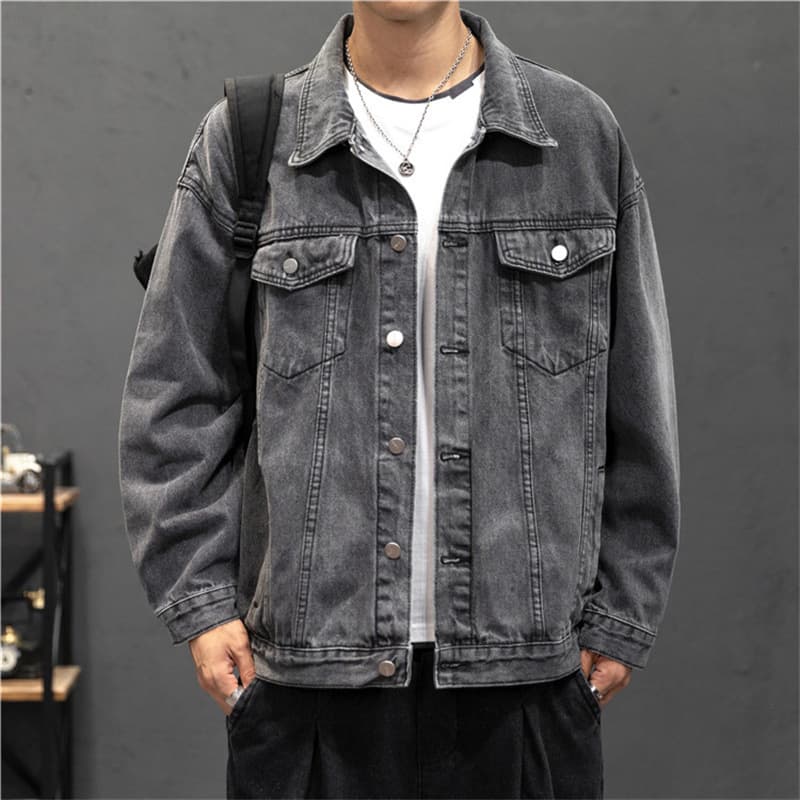 デニムジャケット ゆったりシルエット定番メンズデニムジャケット
