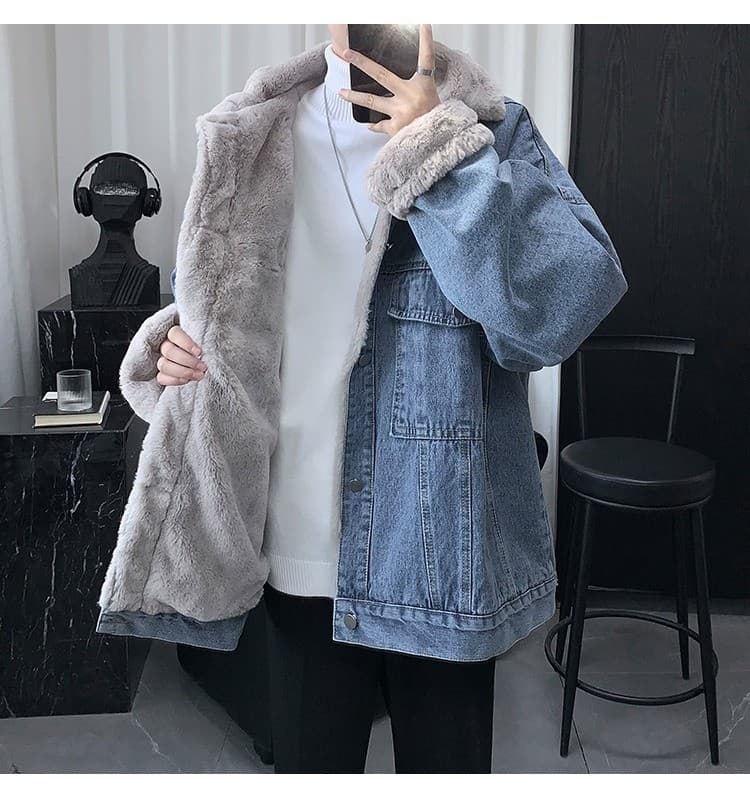 ふわもこ裏ボア デニムジャケット