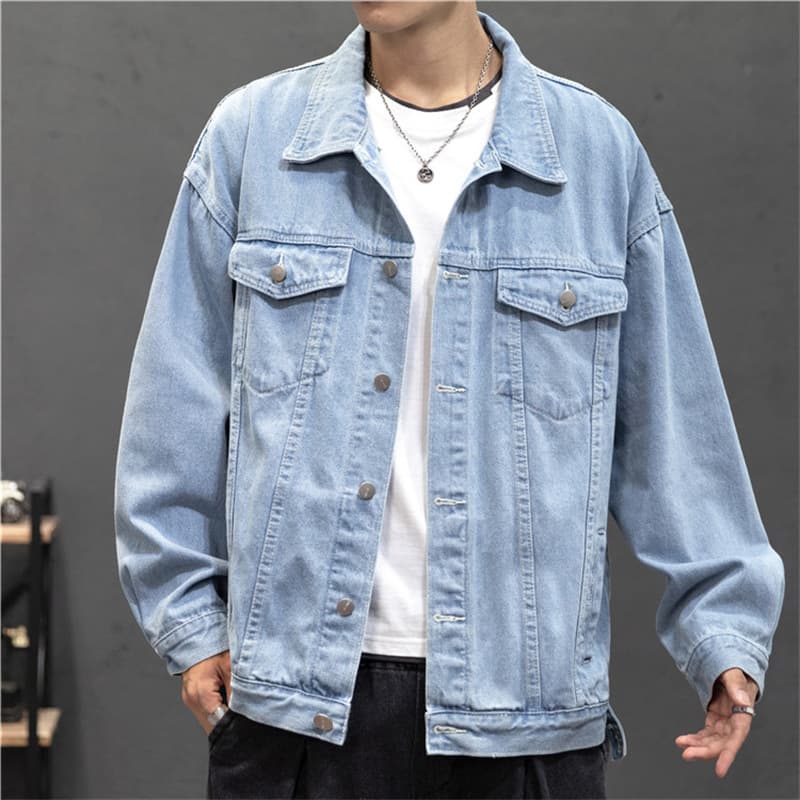 デニムジャケット ゆったりシルエット定番メンズデニムジャケット