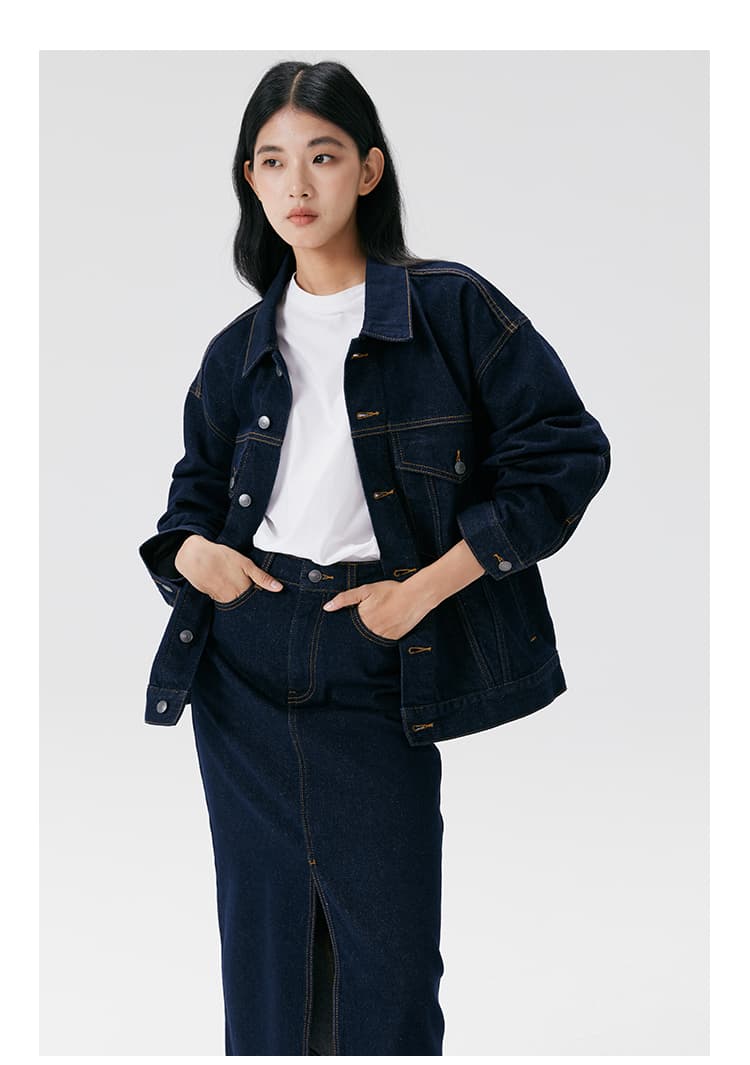 デニムジャケット ゆったりシルエットデニムジャケット