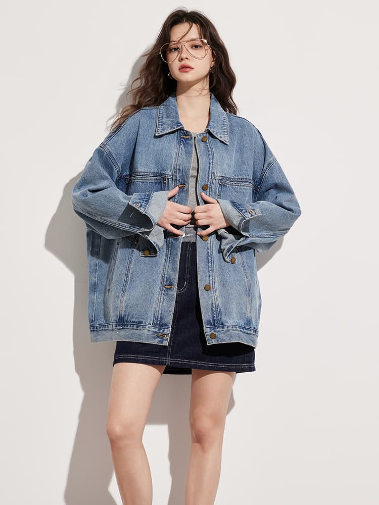 デニムジャケット ゆったりシルエットデニムジャケット