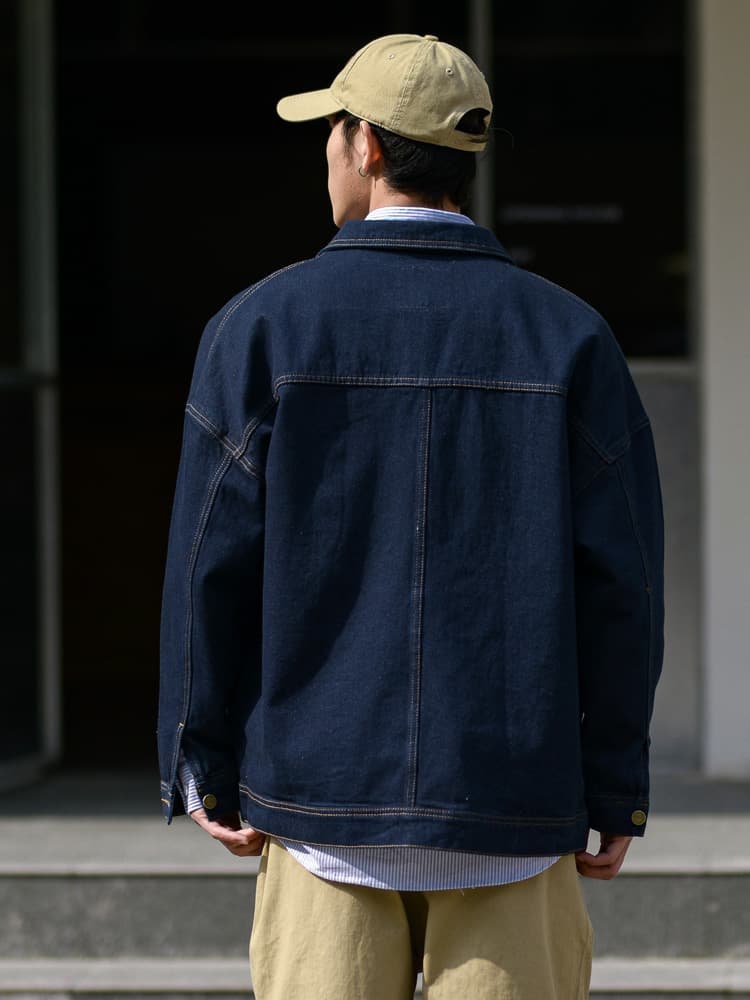 デニムジャケット ゆったりシルエット 定番デニムジャケット