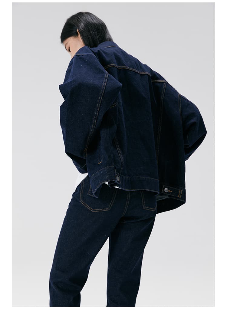 デニムジャケット ゆったりシルエットデニムジャケット